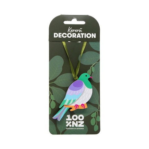 Kereru Wooden Hanging Decoration Hanging Ornament 100% NZ