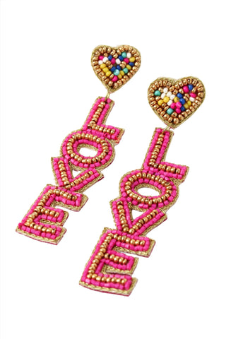 Pink Love Earrings