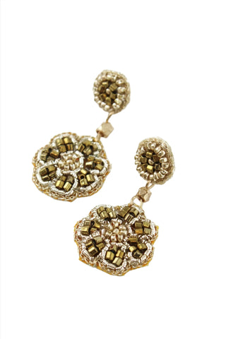 Gold Small Flower Earrings