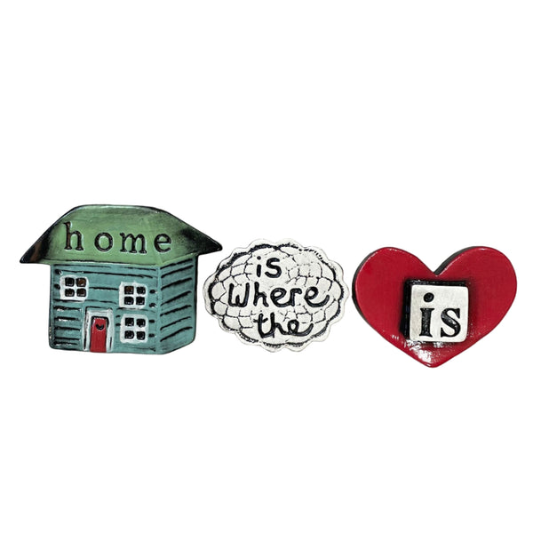 Home Is Where The Heart Is Ceramic Wall Art