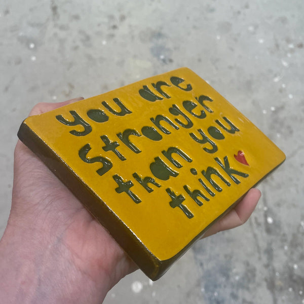 You Are Stronger Than You Think Rectangle Tile Wall Art M Ceramics