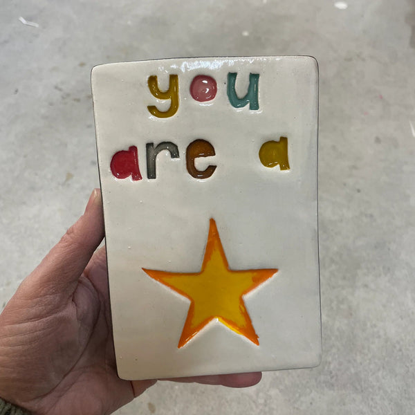 You are a Star Rectangle Tile Wall Art M Ceramics