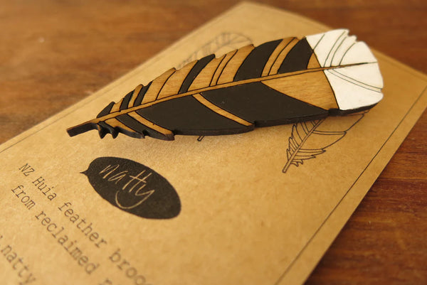 Huia Rimu Brooch