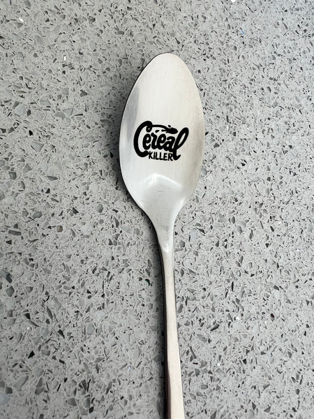 Engraved Coffee/Ice Cream Spoon - Cereal Killer