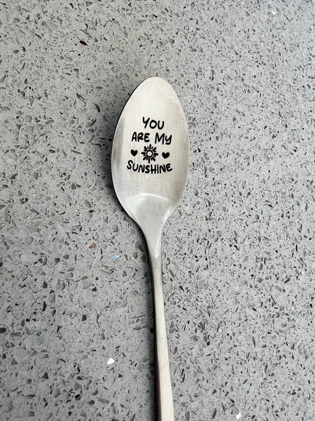 Engraved Coffee/Ice Cream Spoon - You are My Sunshine