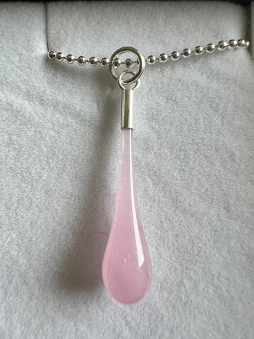 Droplet Glass Necklace - Pink