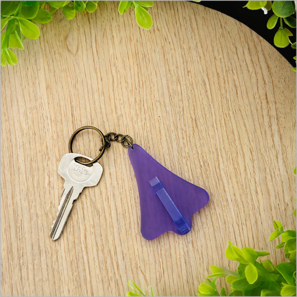 Jet Planes Acrylic Key Ring Hanging Ornament Crystal Ashley Purple