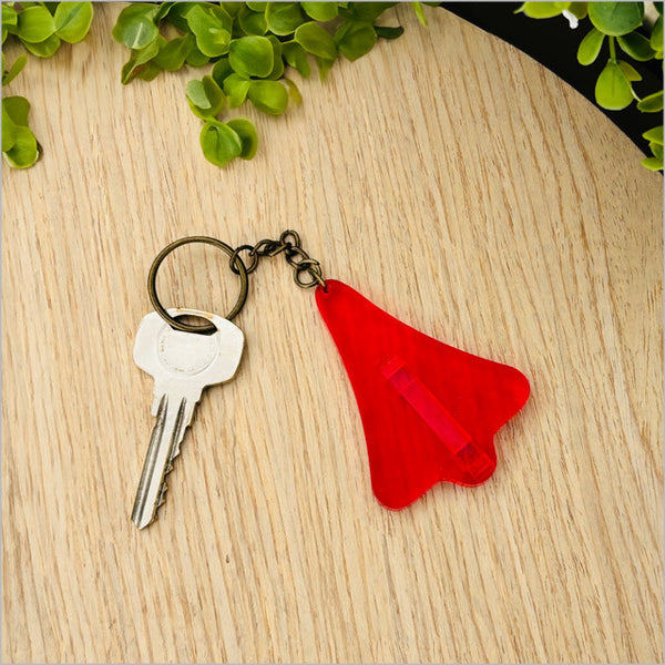 Jet Planes Acrylic Key Ring Hanging Ornament Crystal Ashley Red