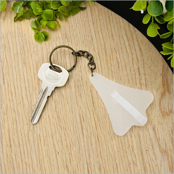 Jet Planes Acrylic Key Ring Hanging Ornament Crystal Ashley White