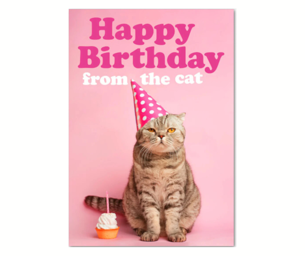 Card - Happy Birthday from the Cat Greeting Card Dean Morris