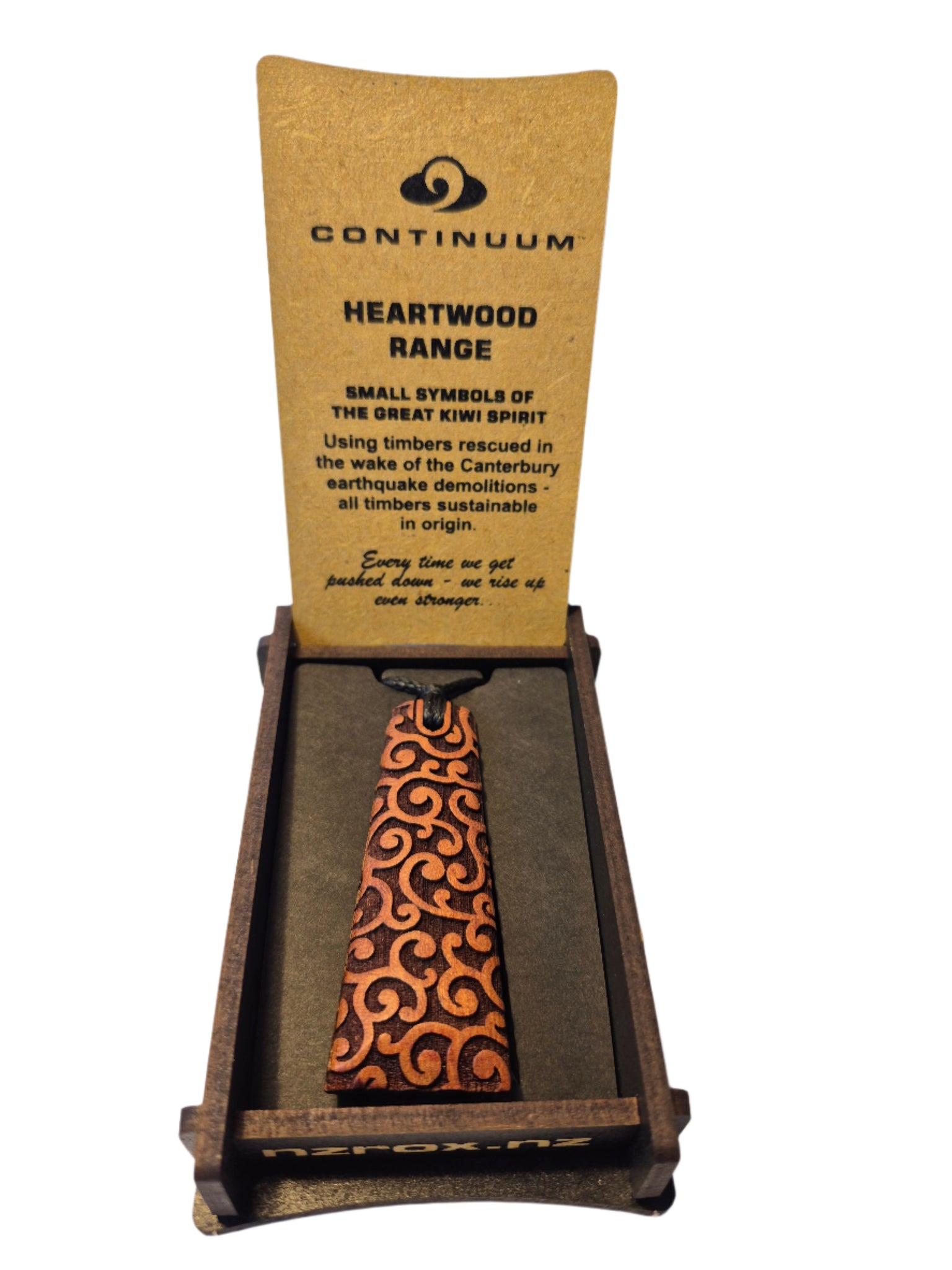 Heartwood Range - Boxed Toki Pendant Necklace NZRox