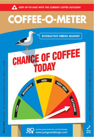 Coffee-O-Meter Fridge Magnet Fridge Magnet Just Great Design