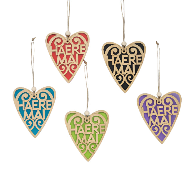 Hanging Ornament - Haere Mai Hanging Ornament Crystal Ashley Red