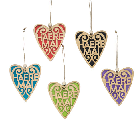 Hanging Ornament - Haere Mai Hanging Ornament Crystal Ashley Red