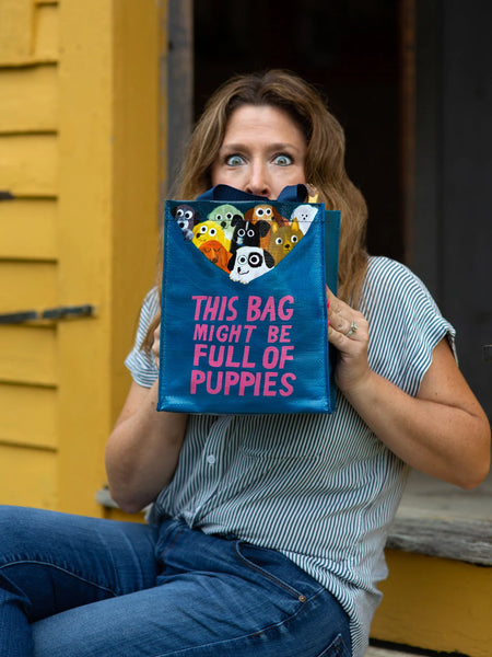 Bag Full of Puppies - Handy Tote Bag BlueQ