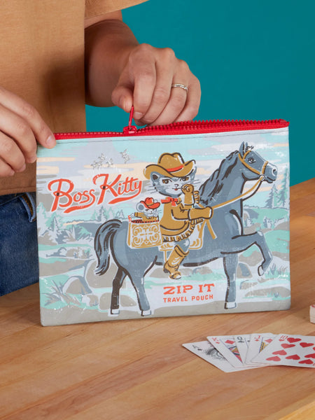 Boss Kitten- Zipper Pouch Zipper Pouch BlueQ
