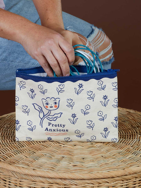 Pretty Anxious - Zipper Pouch Zipper Pouch BlueQ