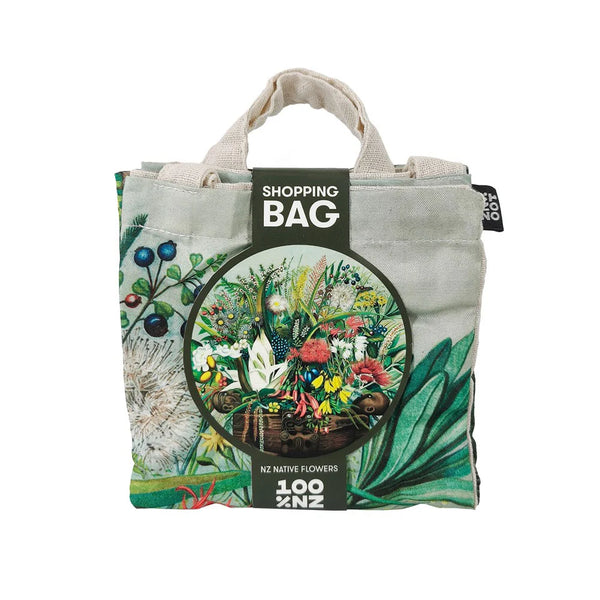 NZ Native Flowers Shopping Bag Bag 100% NZ