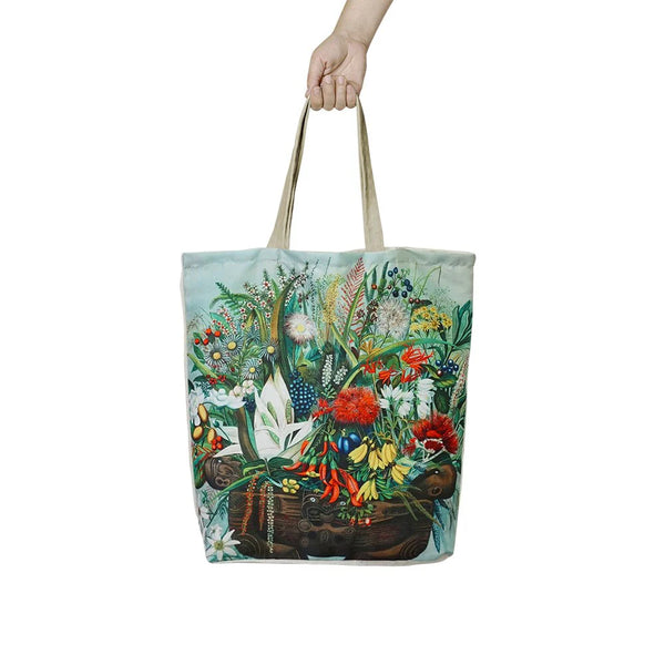 NZ Native Flowers Shopping Bag Bag 100% NZ