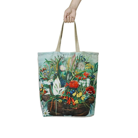 NZ Native Flowers Shopping Bag Bag 100% NZ