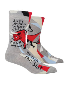WTF My Way Through Men's Socks Socks BlueQ