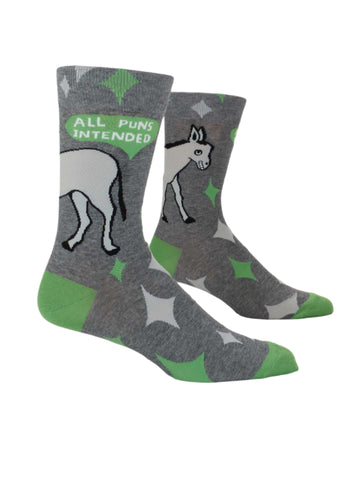 All Puns Intended Men's Socks Socks BlueQ