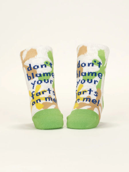 I'm Your Little Burrito/ Don't Blame Your Farts On Me Baby Socks Socks BlueQ