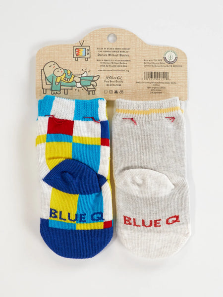I'm A Fucking Miracle!/ Binge Watch Me Baby Socks Socks BlueQ