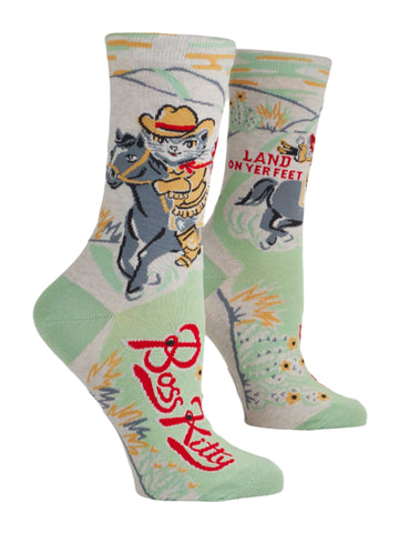 Boss Kitty Crew Socks Socks BlueQ