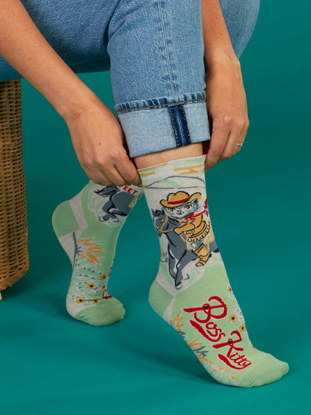 Boss Kitty Crew Socks Socks BlueQ