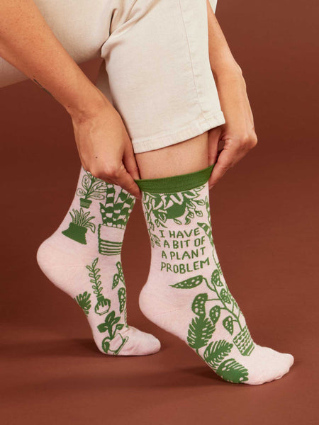 Plant Problem Crew Socks Socks BlueQ