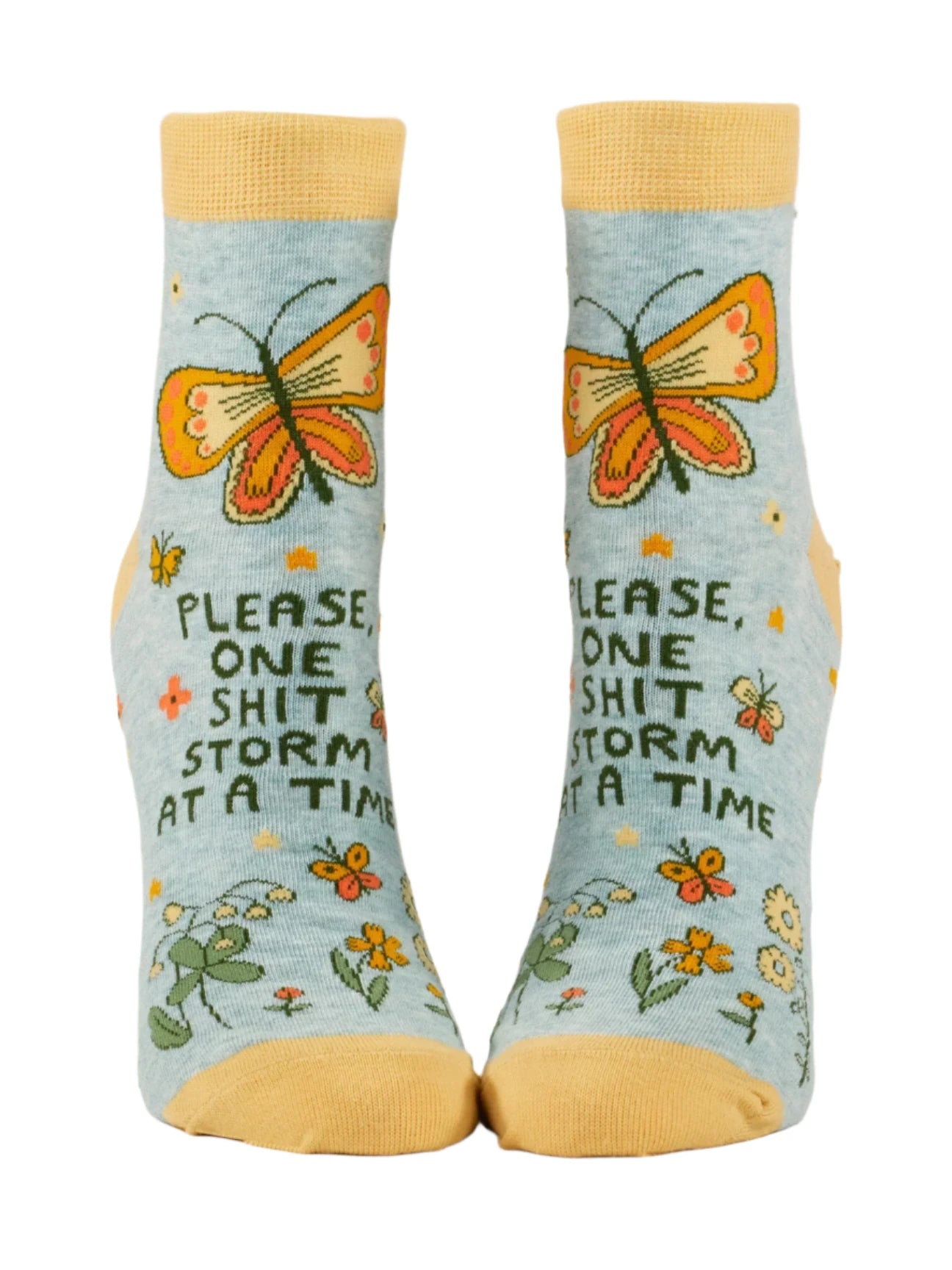 Please, One Shitstorm At A Time Ankle Socks Socks BlueQ