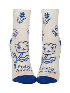 Pretty Anxious Ankle Socks Socks BlueQ