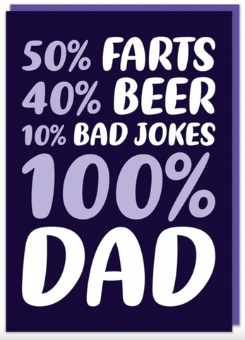 Card - 100% Dad