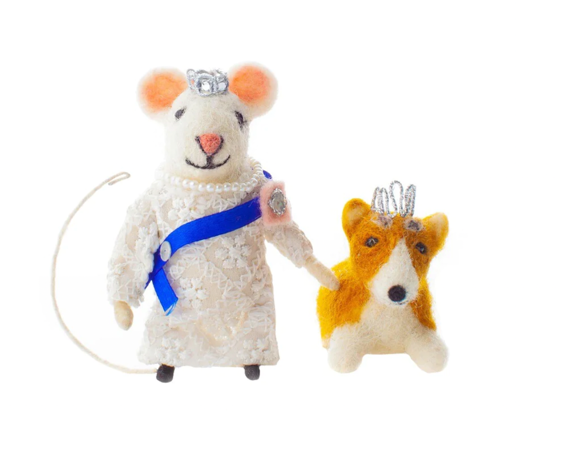 Queen Mouse with Princess Corgi