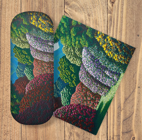 Glasses Case and Lens Cloth Set - Karl Maughan - Whenua Tapu Hills Glasses Case 100% NZ