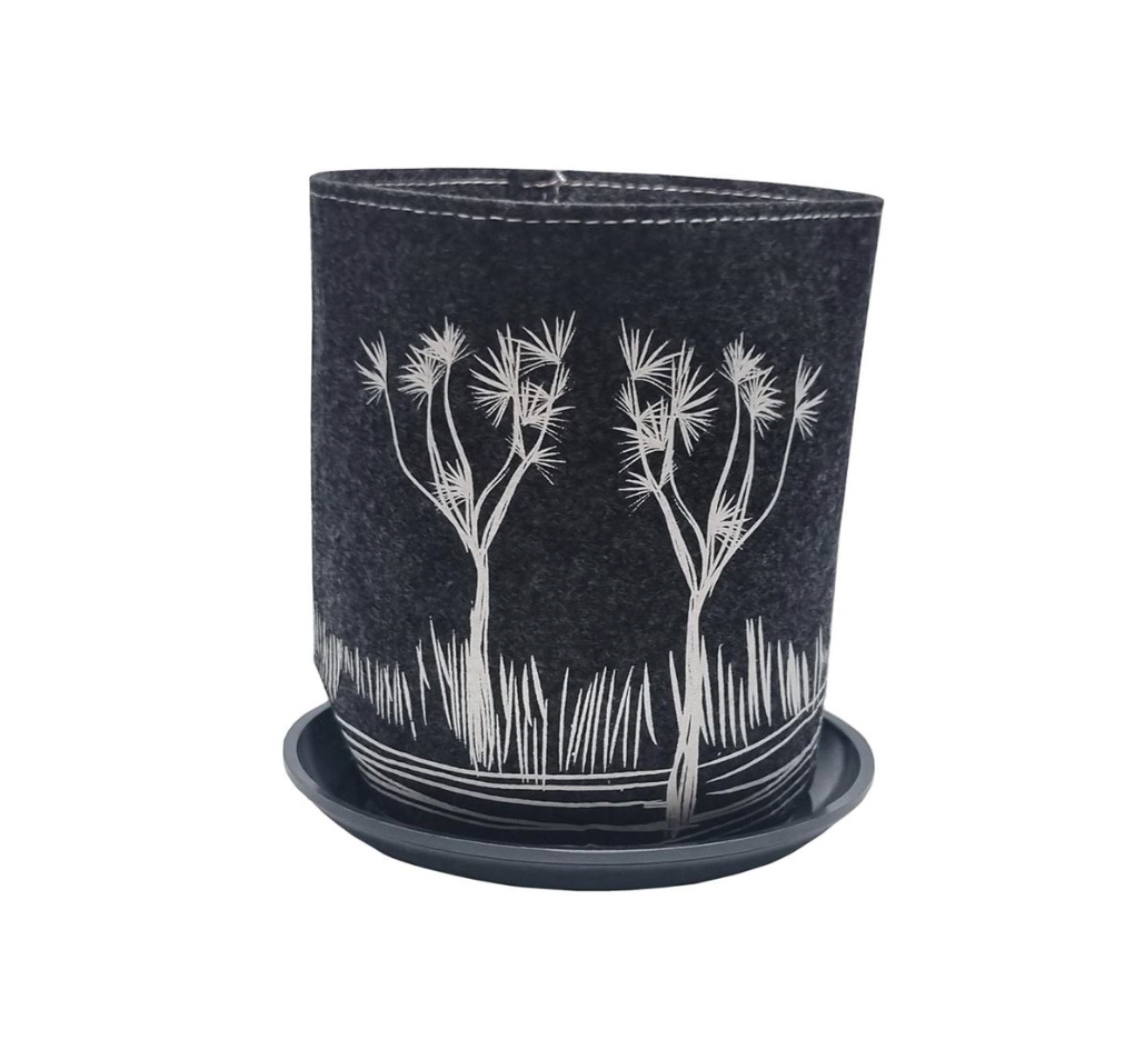 Coastal Cabbage Trees On Dark Grey Grow Bag