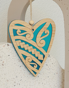 Hanging Ornament - Heart Patiki