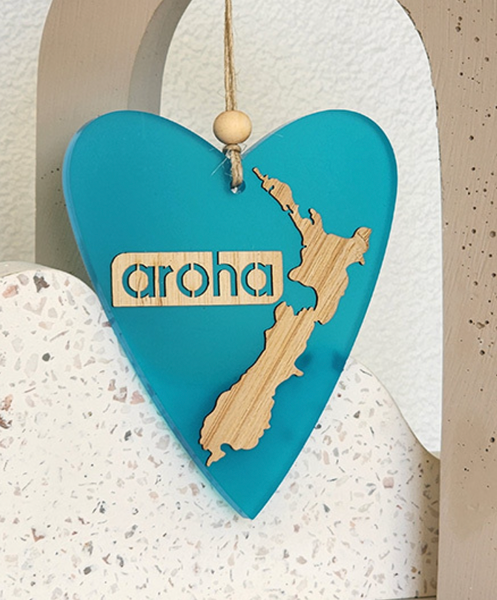 Hanging Ornament - Heart Aroha