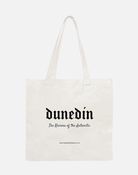 Dunedin 'The Riviera of the Antarctic' Cotton Tote Bag Bag Design Withdrawals