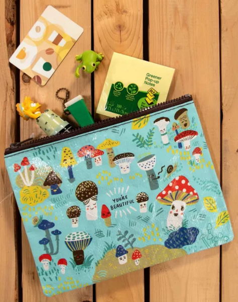 Cute Lil Mushrooms - Zipper Pouch Zipper Pouch BlueQ