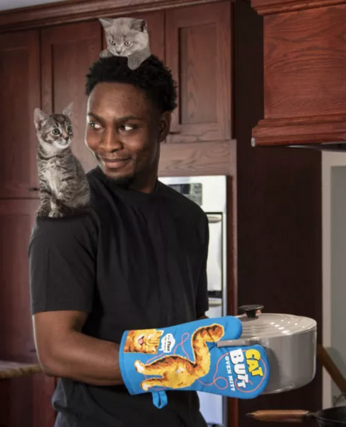 Cat Butt Oven Mitt Oven Mitt BlueQ