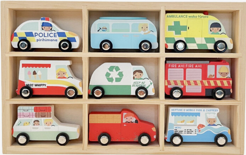 Wooden Car Set Game Moana Road