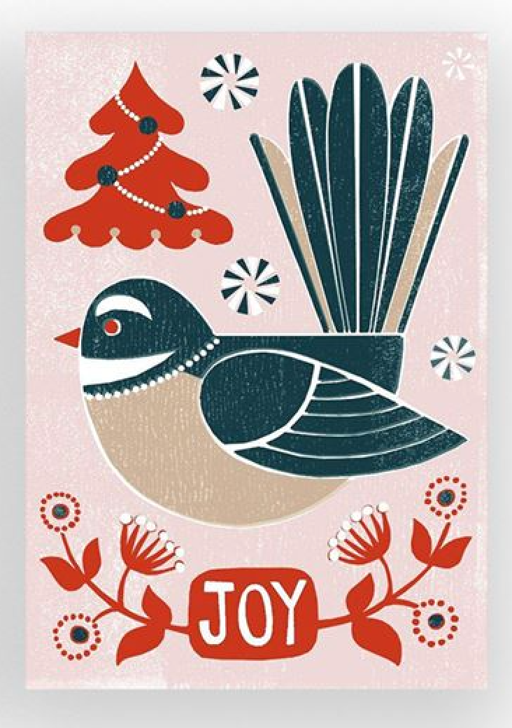 Christmas Card - Fantail Joy
