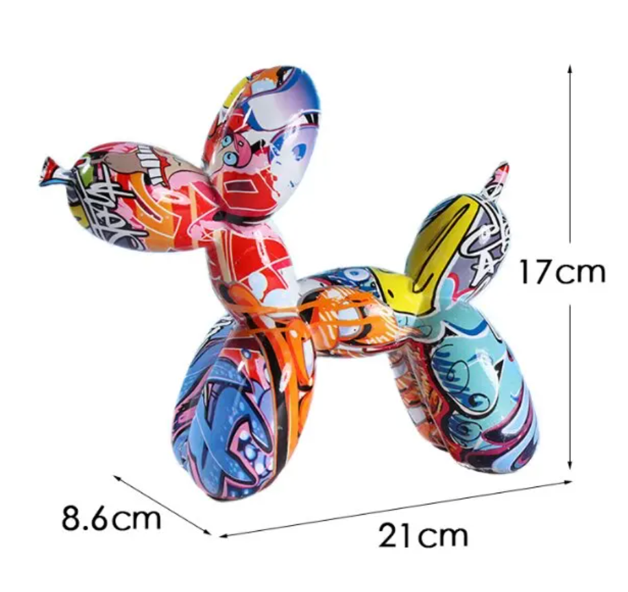 Resin Balloon Dog - Graffetti