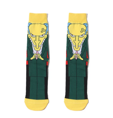 Smiling Mr Burns Simpson Socks