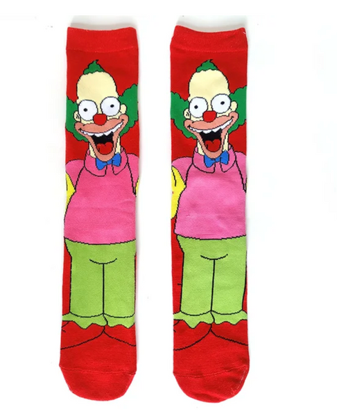 Crusty The Clown Simpsons Socks