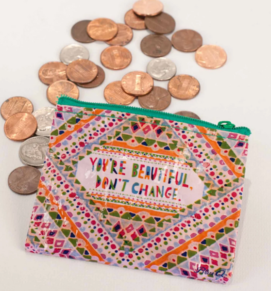 You're Beautiful, Don't Change - Coin Purse Purse BlueQ