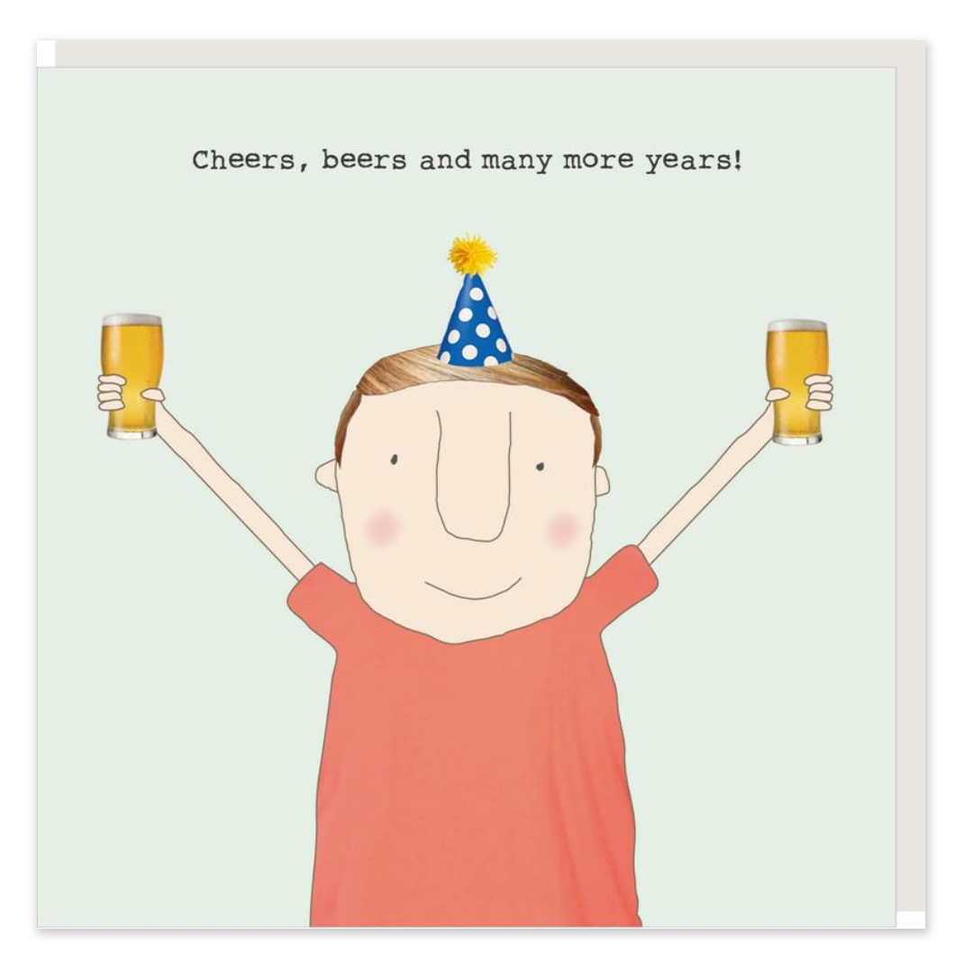 Card - Cheers Beers Greeting Card Rosie Made A Thing