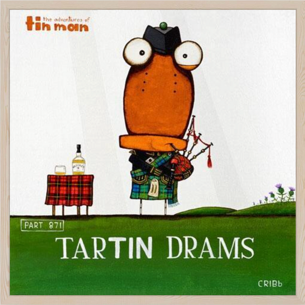 Tartin Drams - Boxed Frame Print Art Print Tony Cribb Euro 15.5 x 15.5cm Notecard